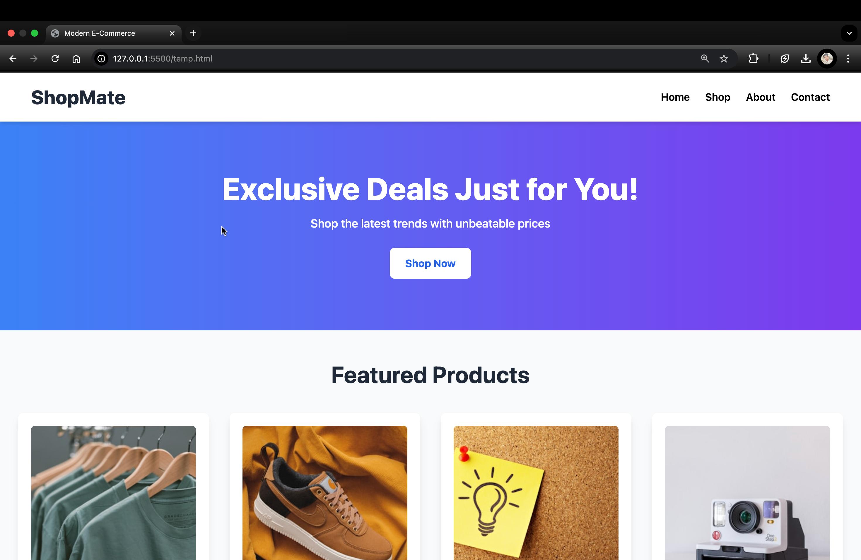 E-commerce Website